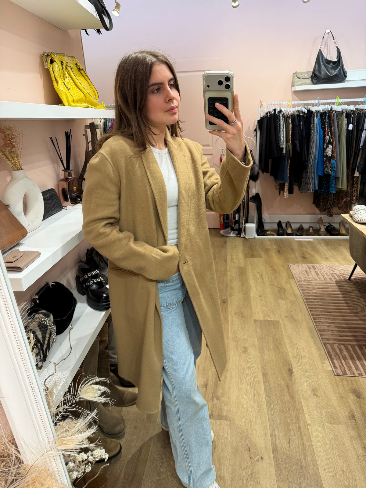Manteau beige - Claudie Pierlot - T.38 20/10 100% laine