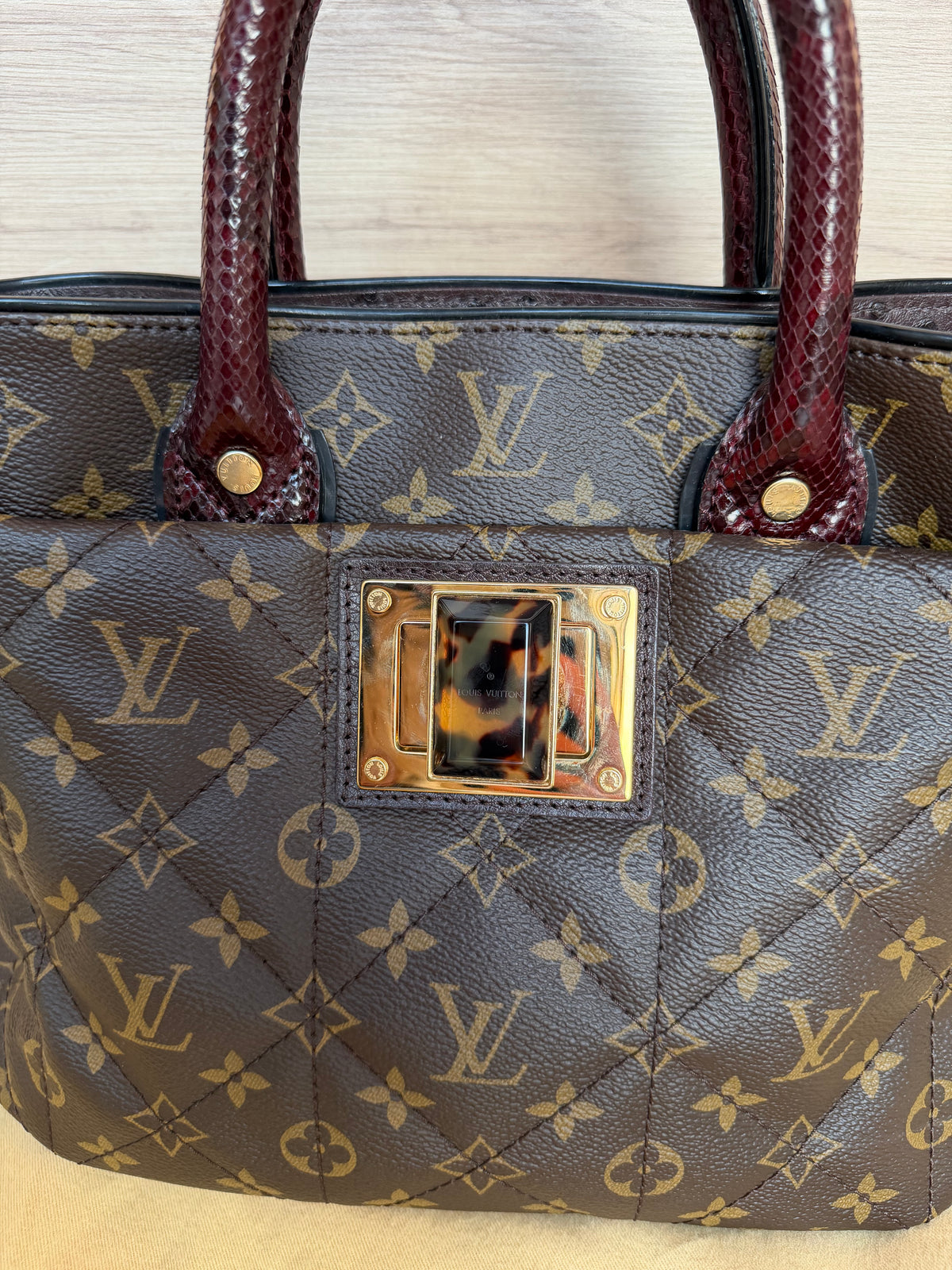 Sac Louis Vuitton en python et cuir d’autruche 15/08