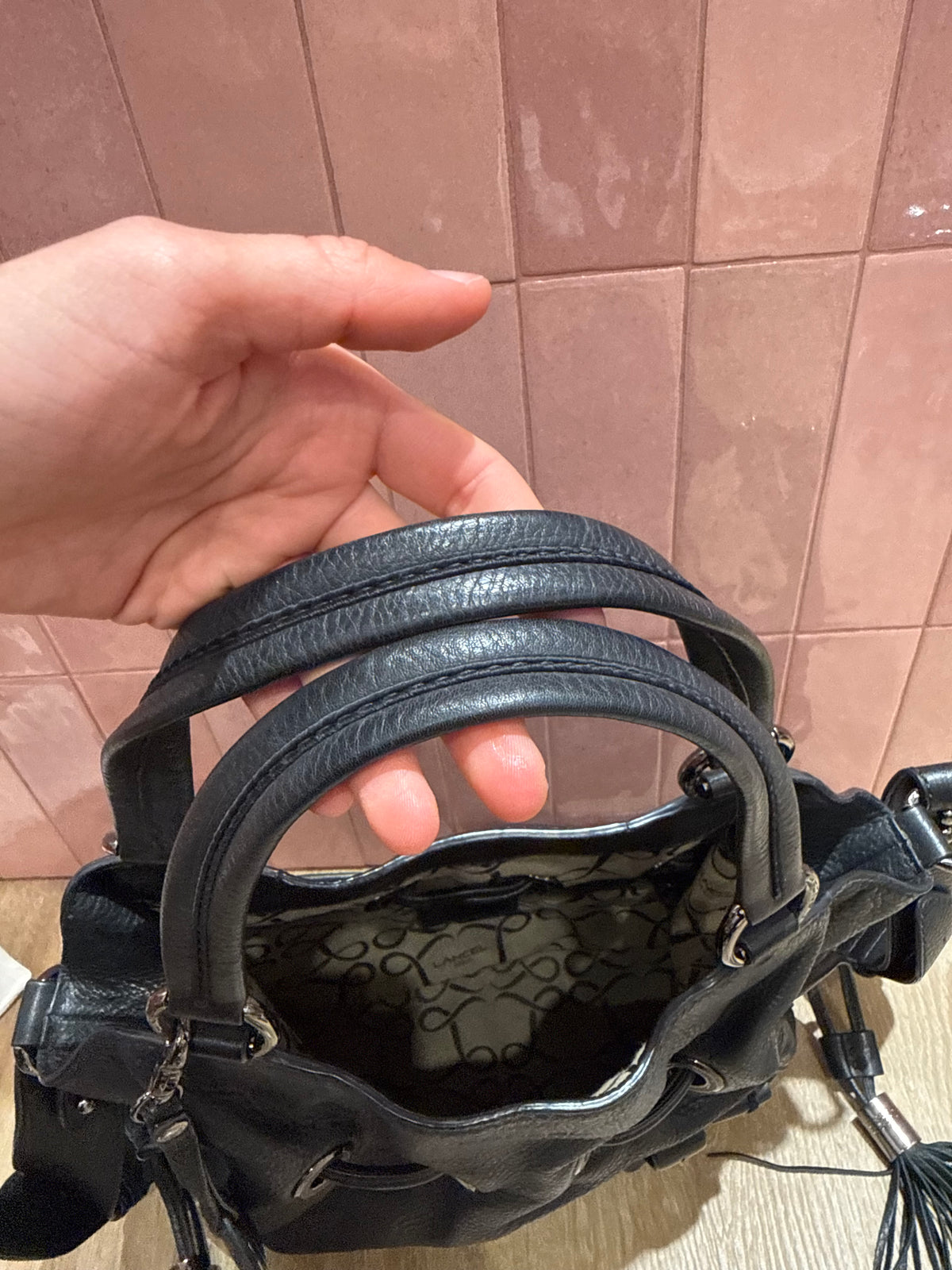 Sac lancel noir en cuir