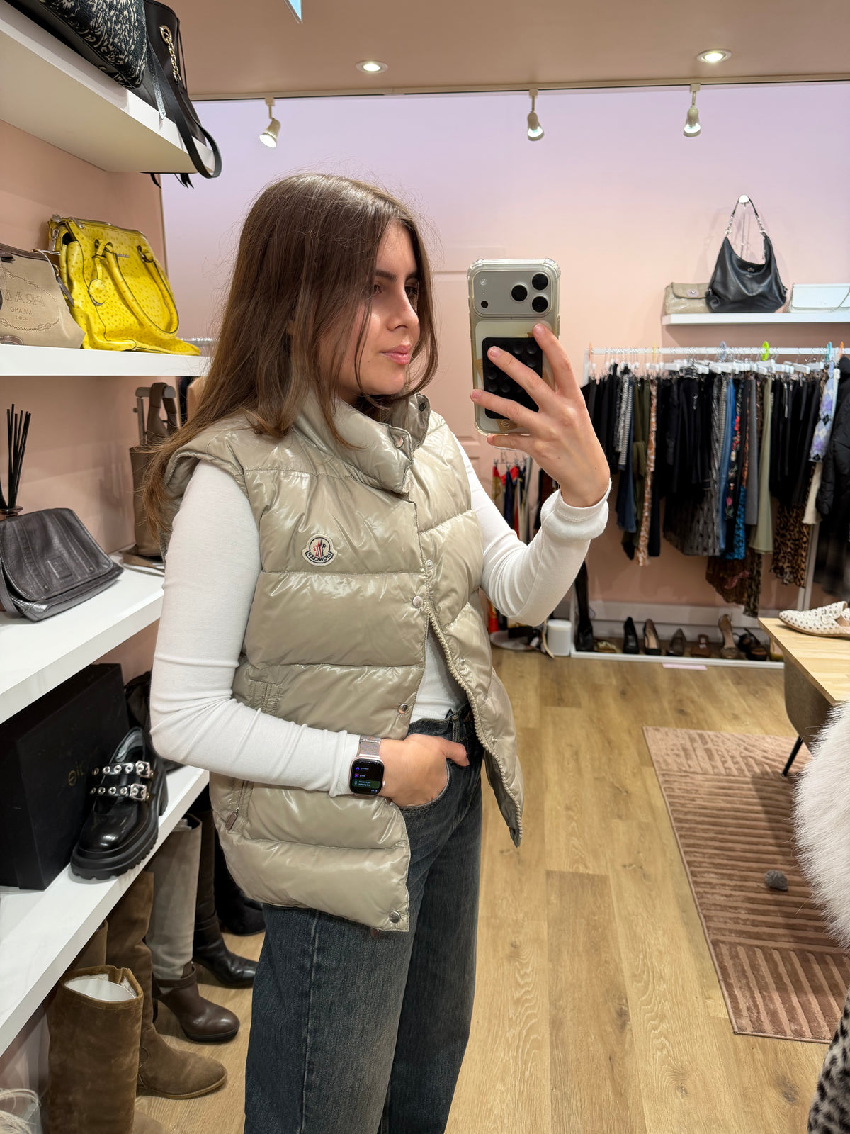 Doudoune sans manches moncler T.S 19/10
