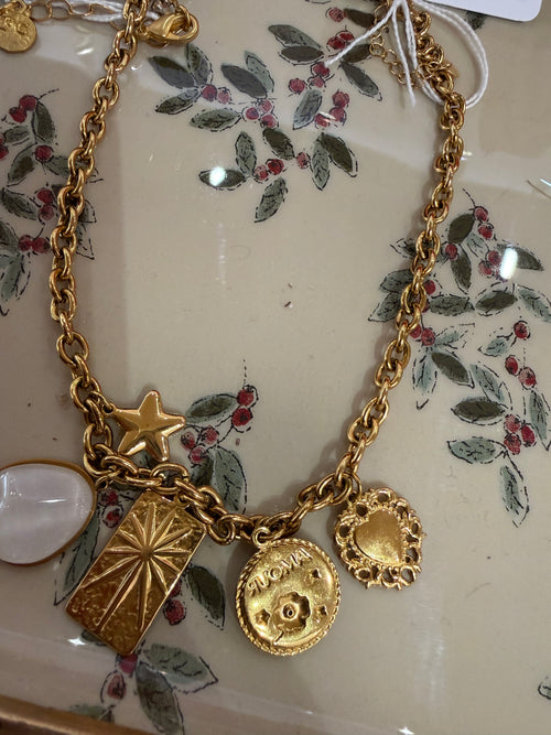 Collier lolo Yaya détail blanc doré - TU