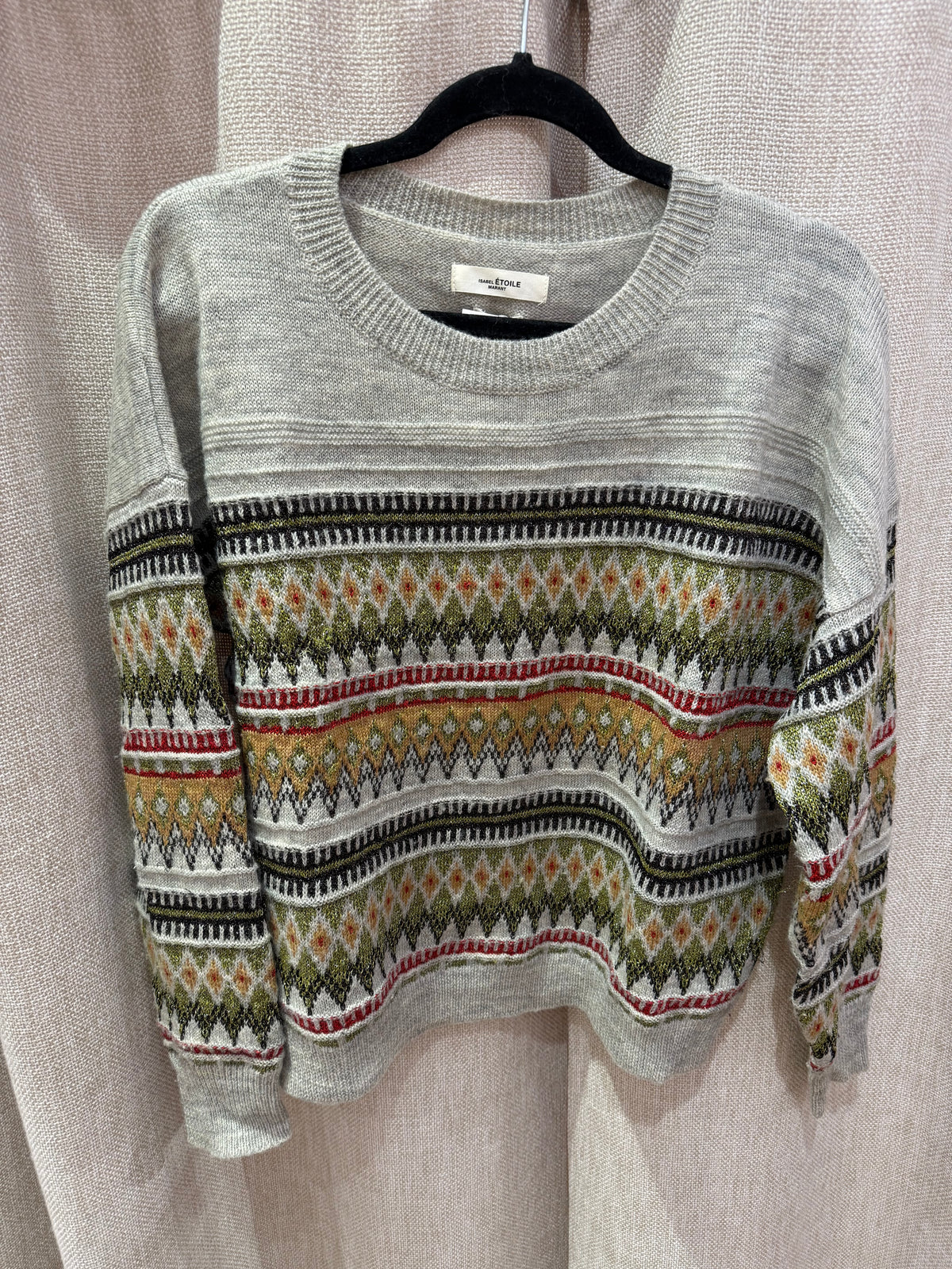Pull Isabel Marant Vert Gris T.S
