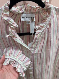 Chemise blanche et rayures vertes Antik Batik T.M