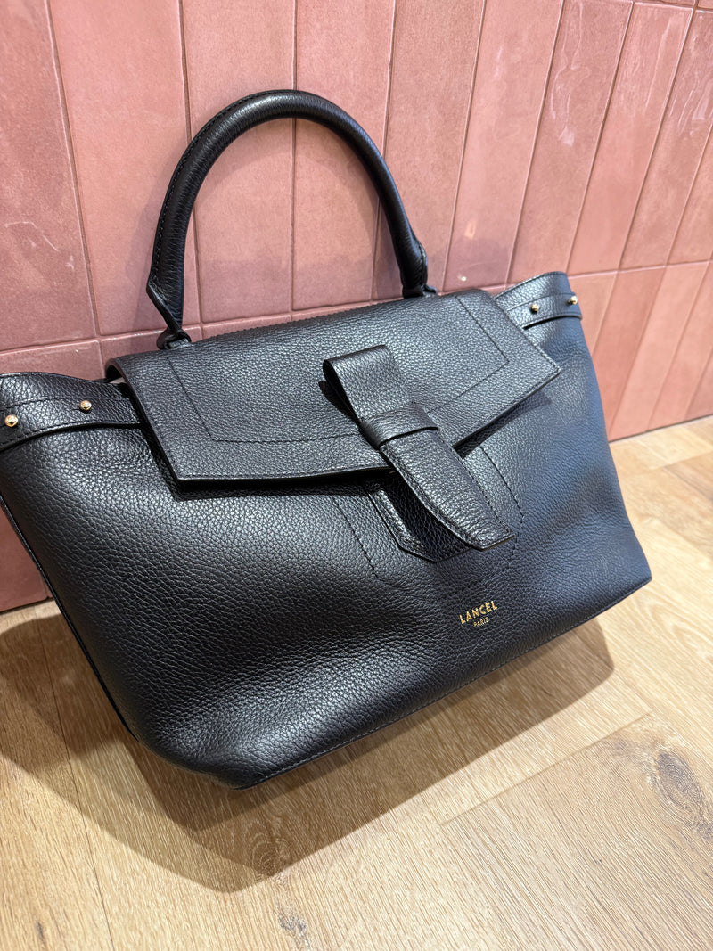 Sac en cuir Lancel noir
