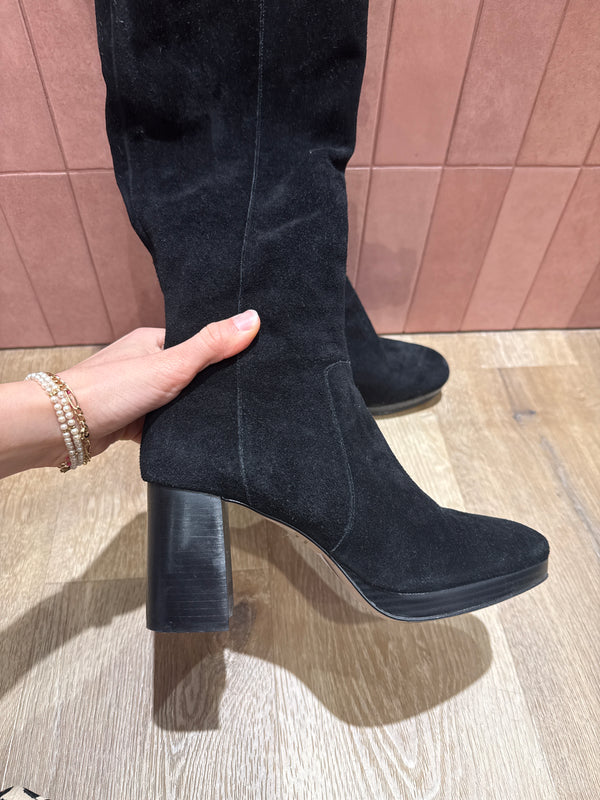Bottes Cosmo Paris noires daim T.39