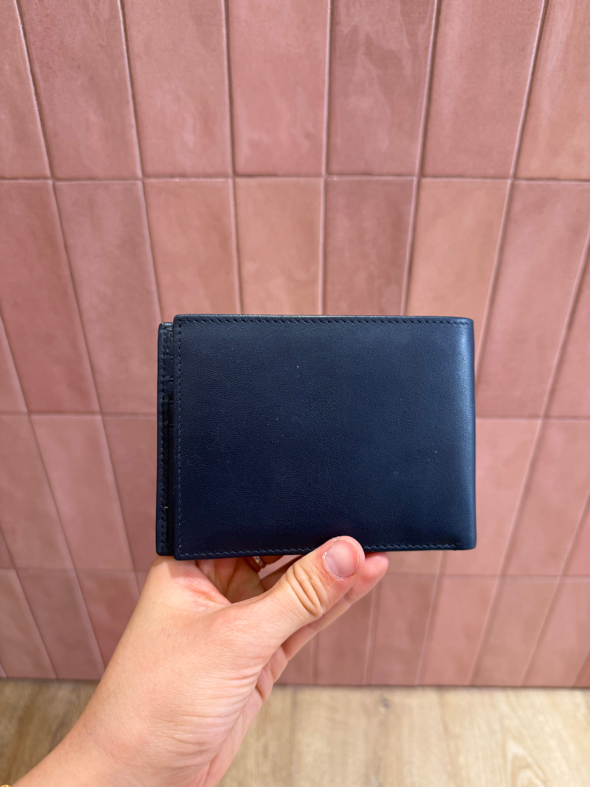 Porte-feuille le tanneur bleu cuir 30/06