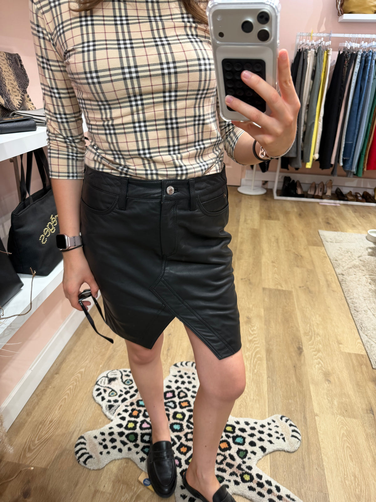 Jupe crayon en cuir Zadig & Voltaire - noir - T.38 11/08
