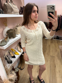 Robe longue en crochet beige Sézane T.36 21/09
