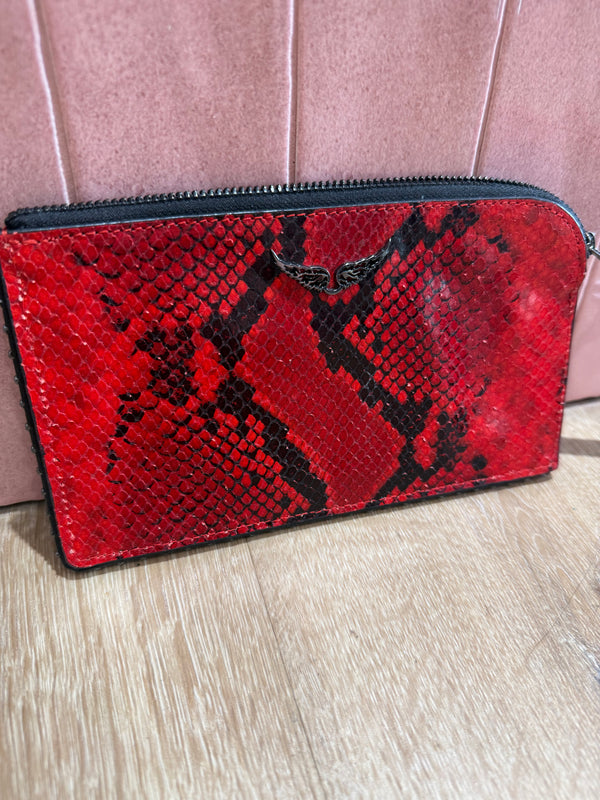 Pochette rouge en cuir Zadig & voltaire 30/06