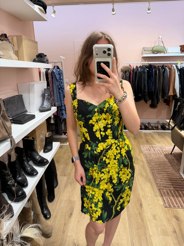 Dolce & Gabbana - Robe noire et jaune - T.38 01/10