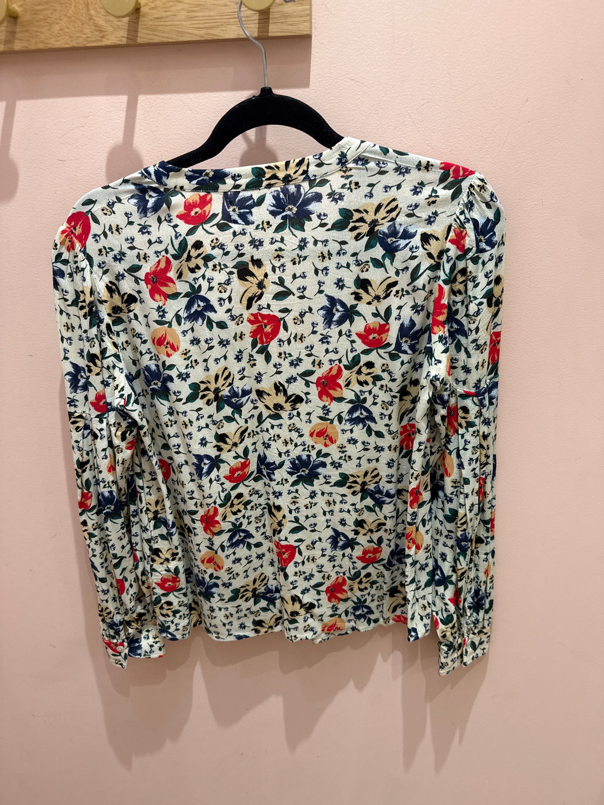 Blouse blanche et verte à taches ba&sh T.S
