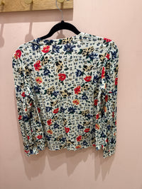 Blouse blanche et verte à taches ba&sh T.S