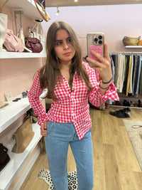 Chemise carreaux rose Tommy Hilfiger T.XS 01/07