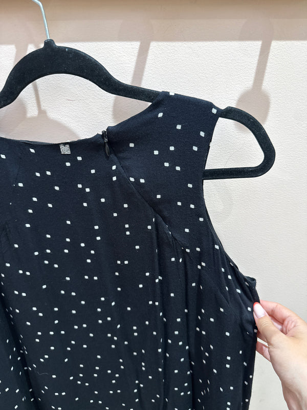 Robe débardeur I.Code noir à pois blancs T.40