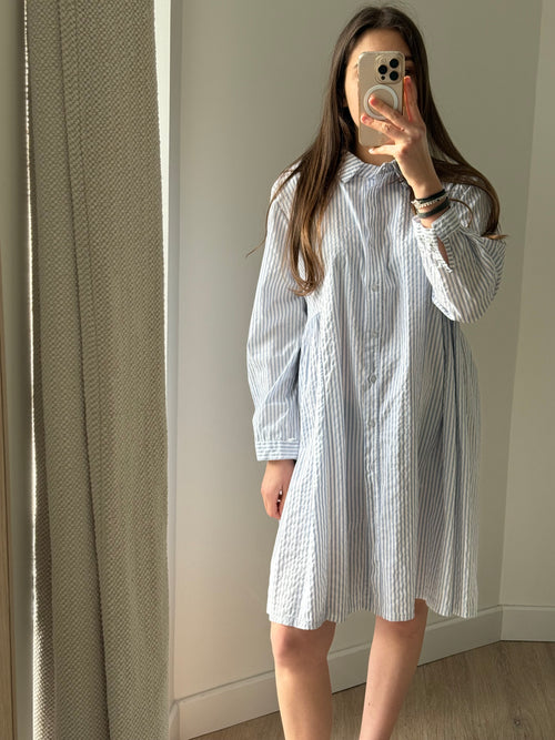 Robe à rayures bleu ciel T.U