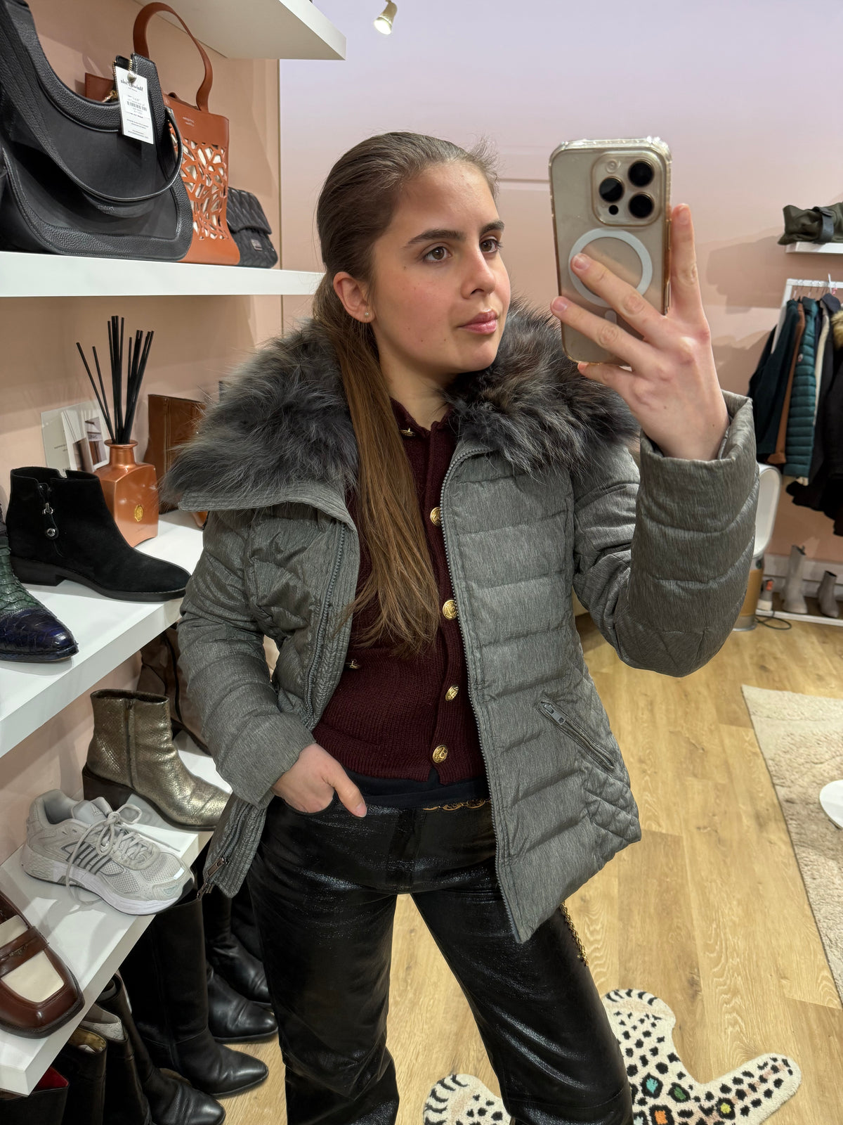 Veste grise plume Bomboogie T.M