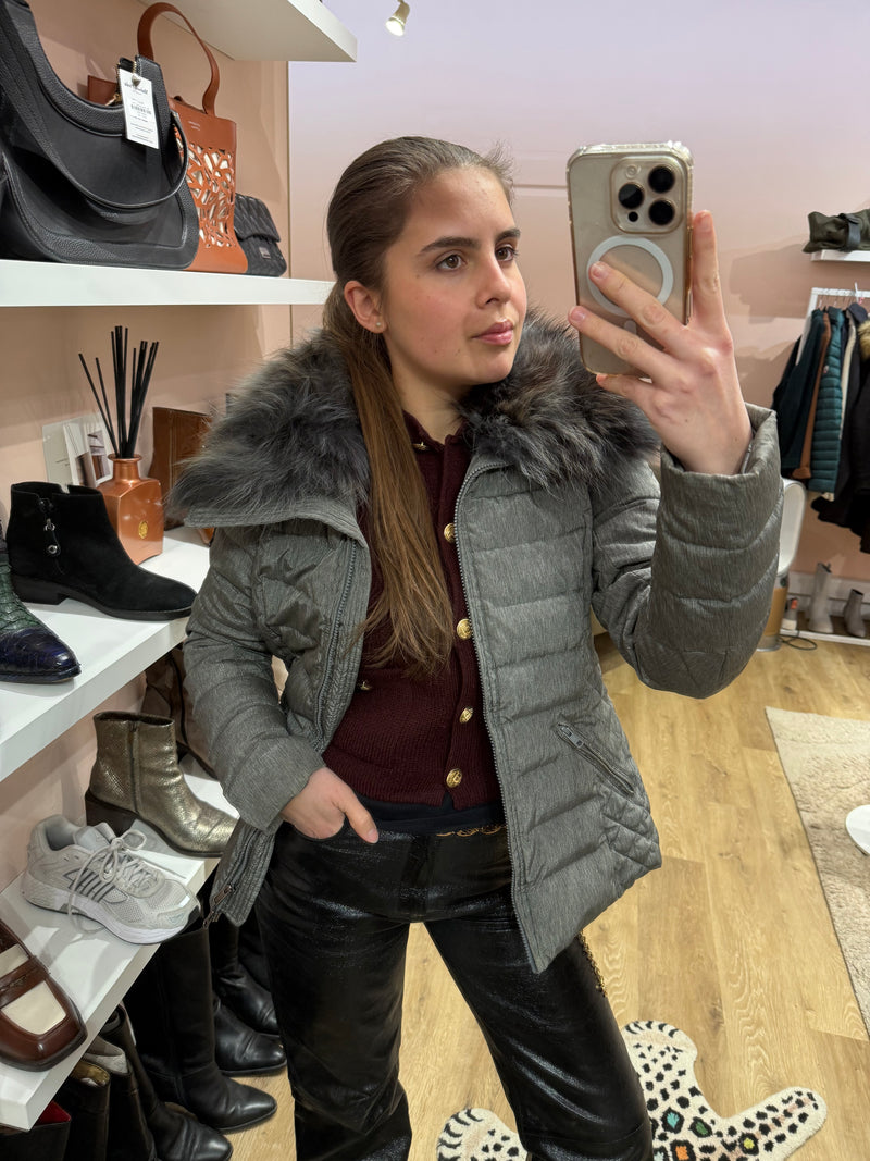 Veste grise plume Bomboogie T.M