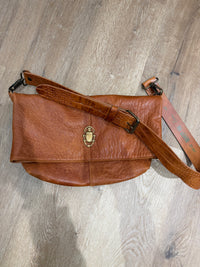 Sac camel en cuir