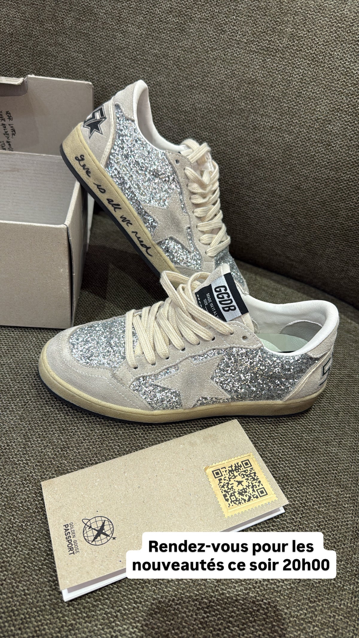 Golden Goose - Beige argenté - Baskets beige argenté - T.36