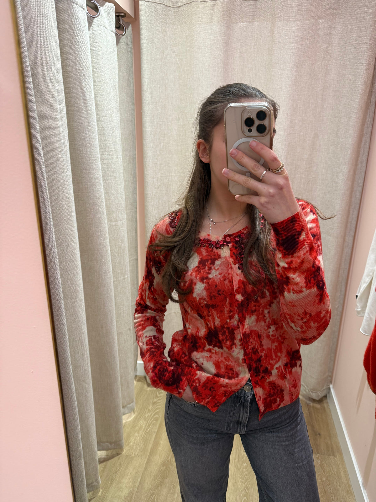 Gilet rouge blanc Twinset Taille TM