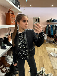 Veste en cuir Michael Kors T.S