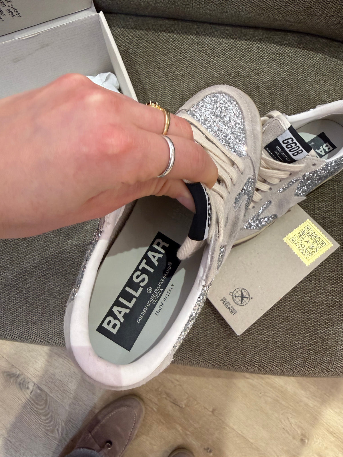 Golden Goose - Beige argenté - Baskets beige argenté - T.36