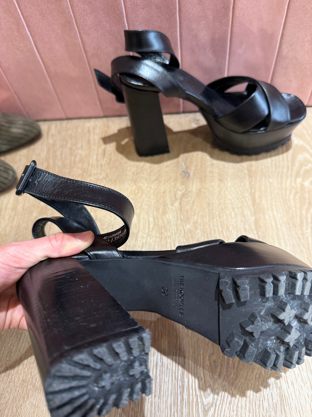 Sandales noires à talon The Kooples - noir - T.39 29/05