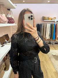 Blouse dentelle manches longues Sézane T.S 25/06