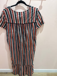 Robe longue MKT rouge et noir T.42