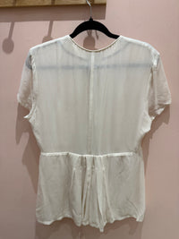 Blouse burberry en soie crème T.XL