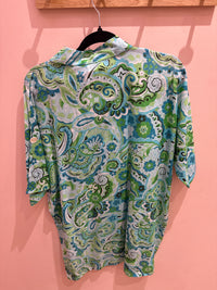 Robe coton Verte et bleue T.TU