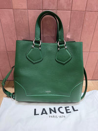 Lancel sac cabas vert 02/09 cuir