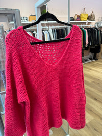 Pull Rose maille Sans marque TU
