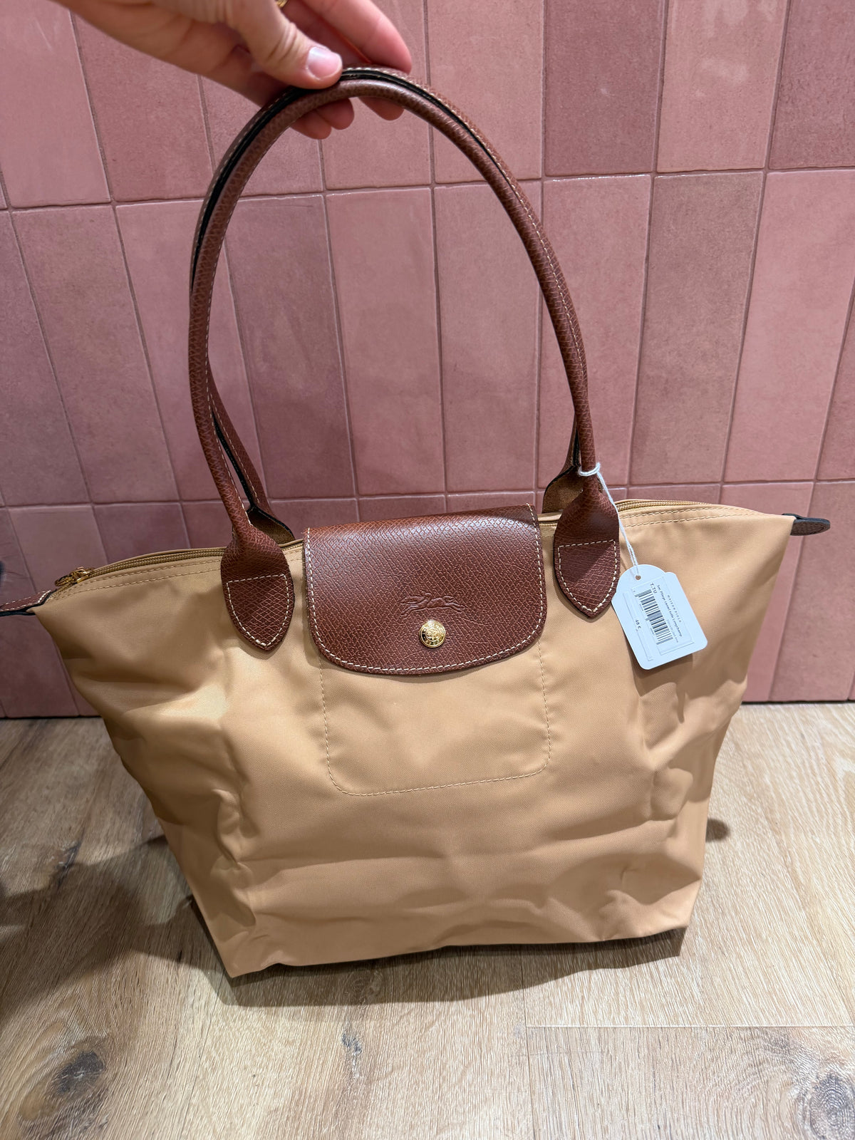 Sac Pliage camel en toile Longchamp T.U 05/09