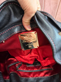 Sac baguette noir Lancel détail rouge 27/08