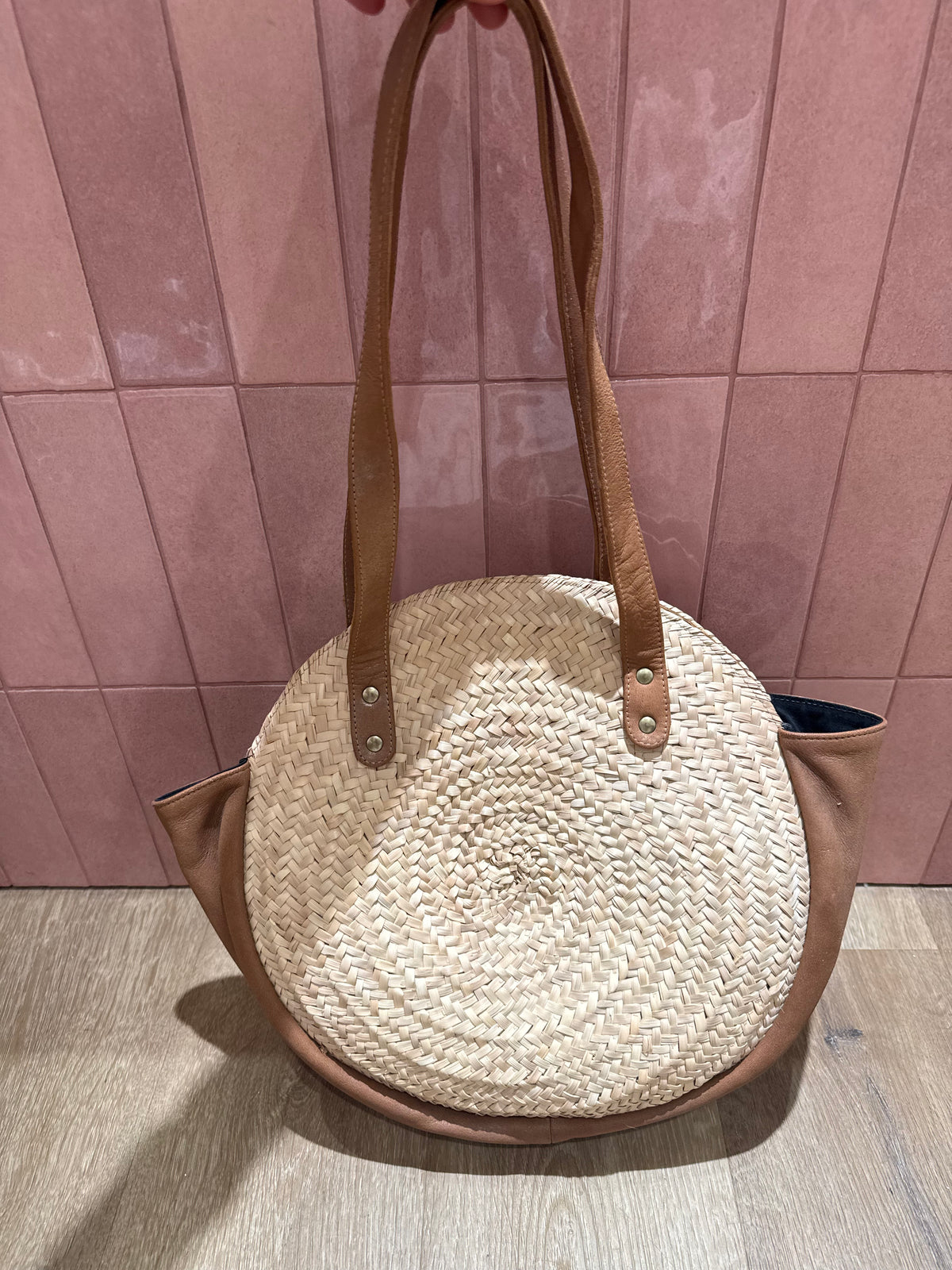 Sac beige et marron raphia 27/05