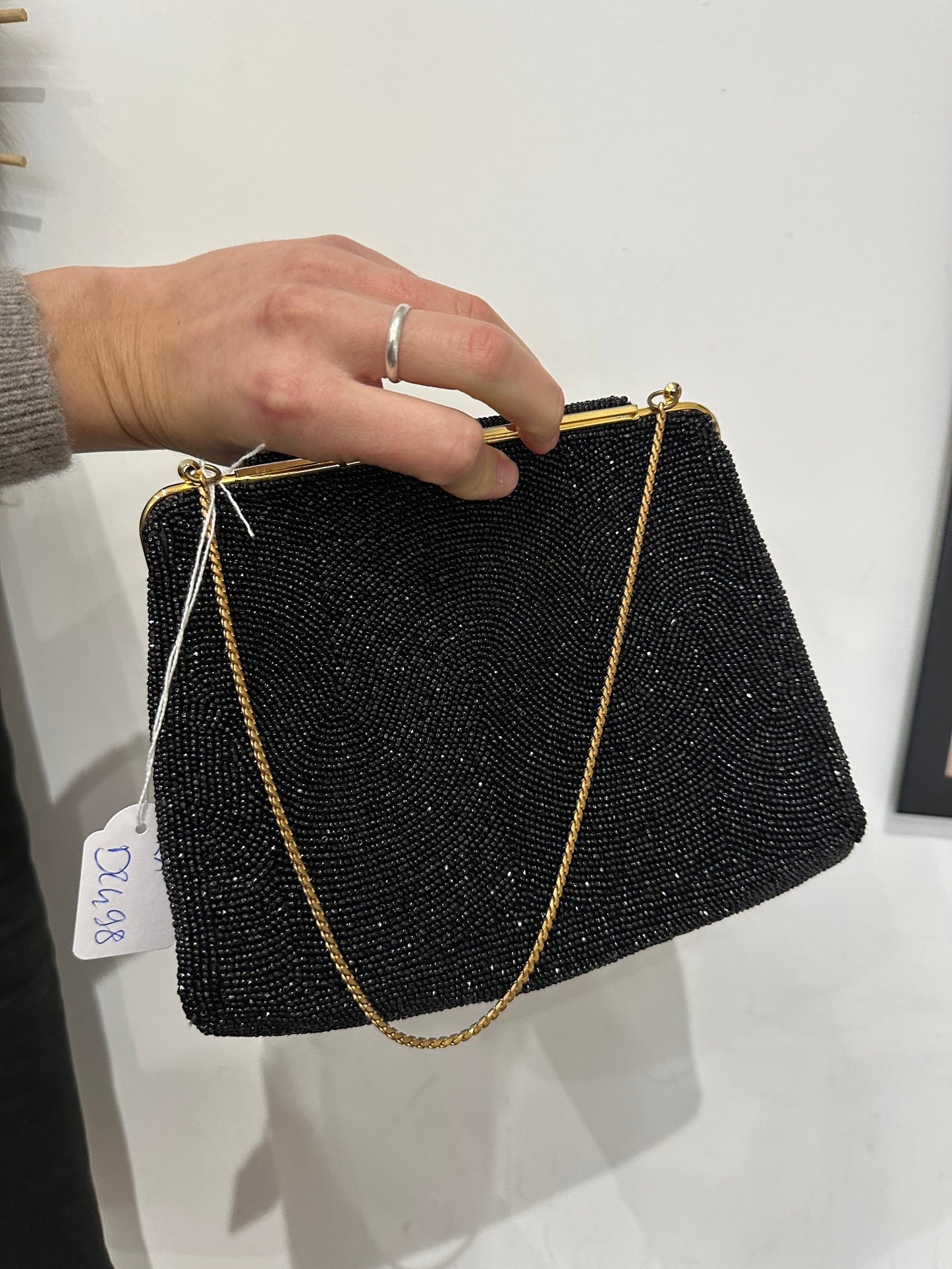 Sac perle noir vintage