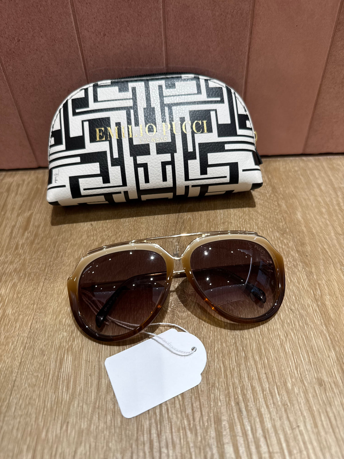 Lunettes Pucci beige et marron