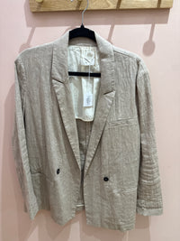 Blazer en lin beige Pomandere T.44