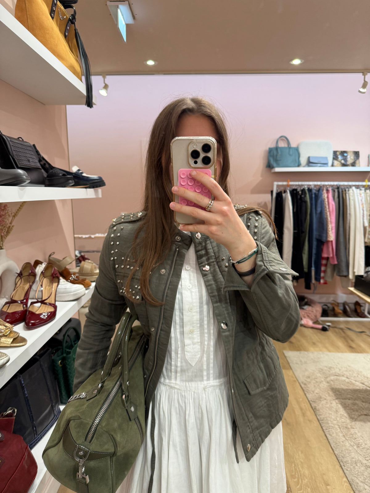 Veste kaki en coton Berenice T.S 27/05