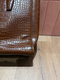 Sac marron croco Mac Douglas