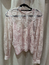 Maje Blouse rose en dentelle T.M 24/10