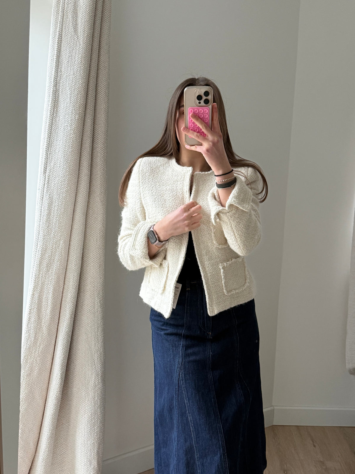 Veste tweed blanche Rinascimento T.M