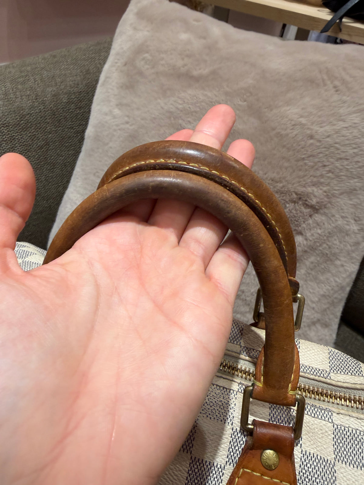 Sac speedy Louis Vuitton 35  18/08 damier azur