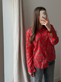 One Step - Chemise corail motif vert - corail motif vert - 44