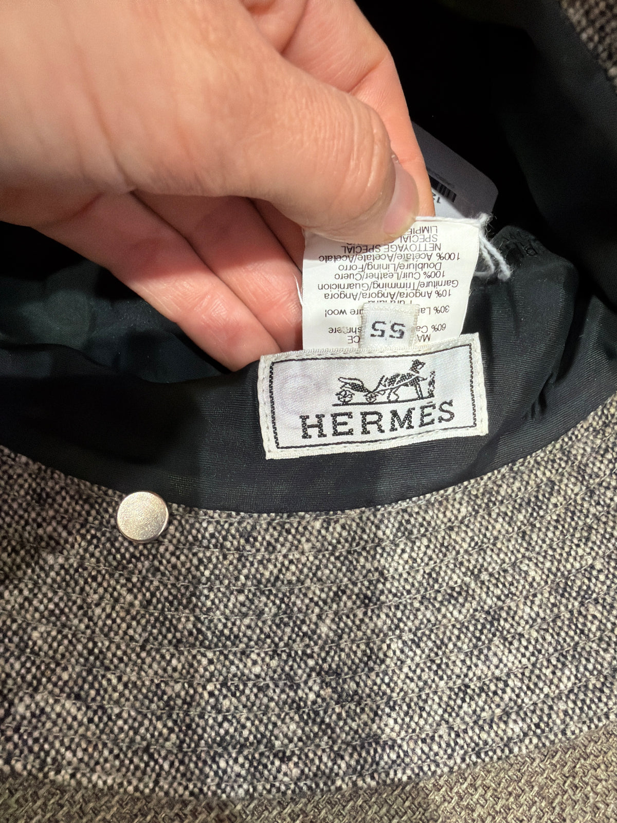 Bob gris Hermès T.55 19/10