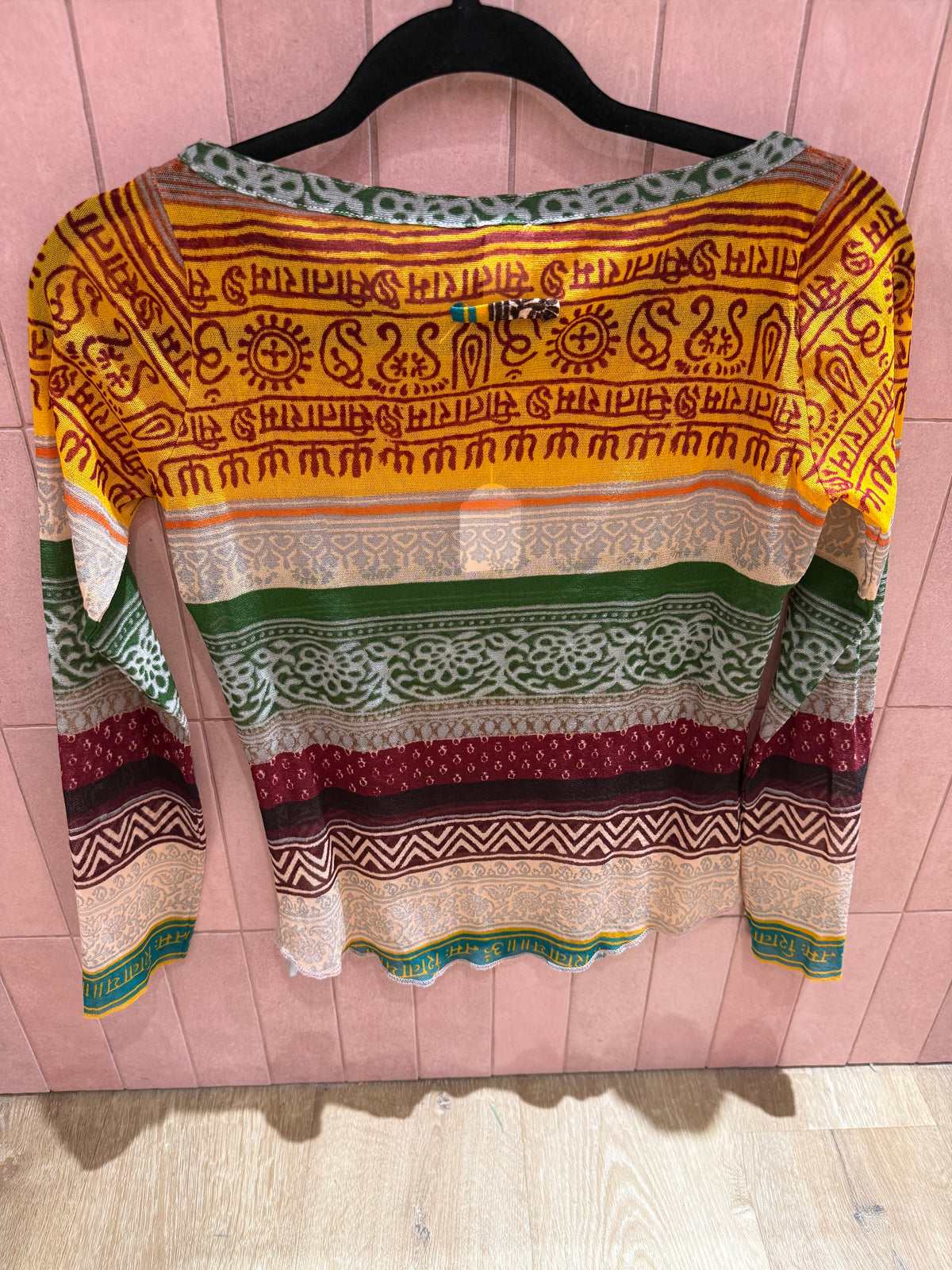Top transparent rouge et vert Jean Paul Gauthier T.XL