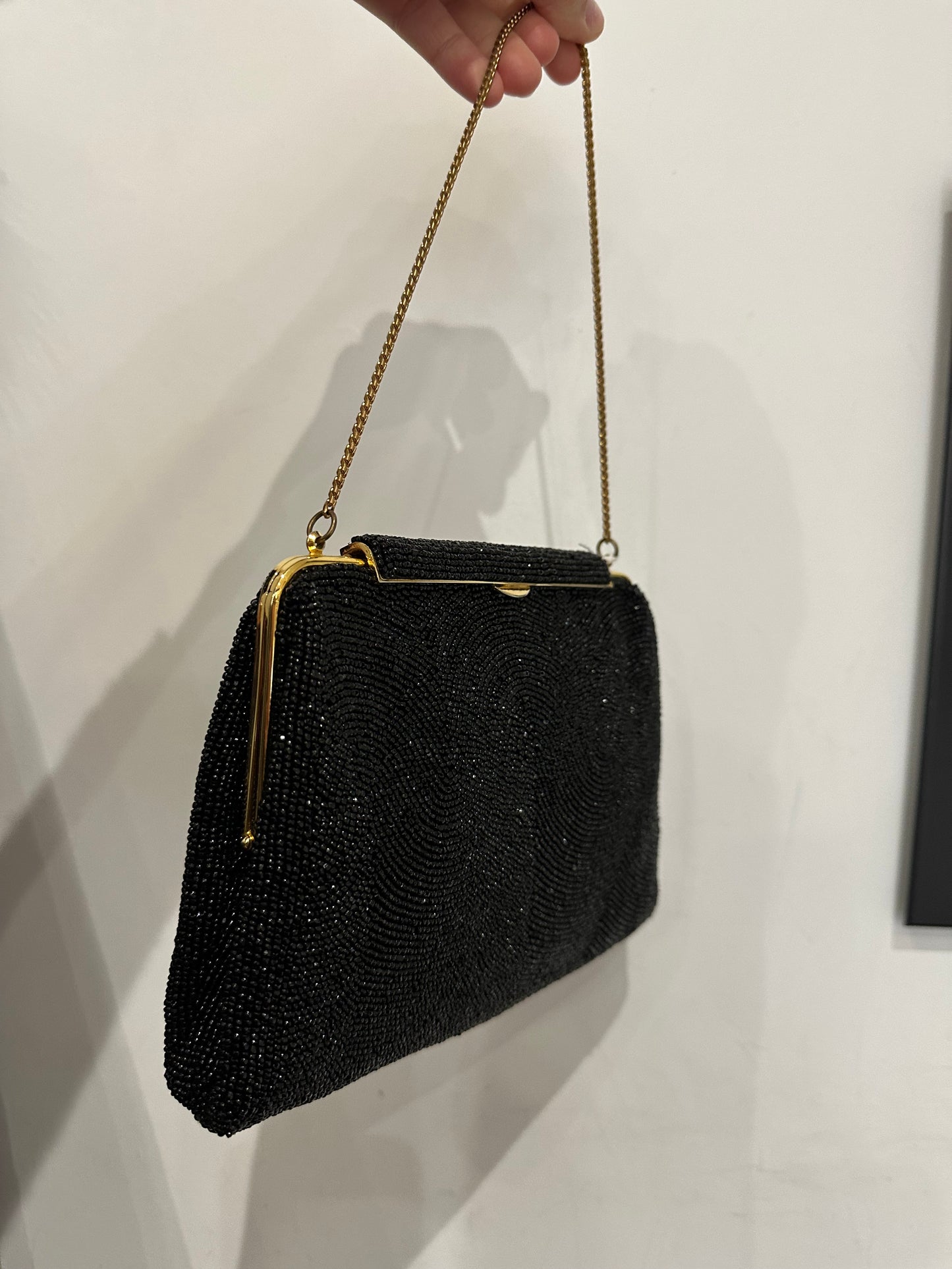 Sac perle noir vintage