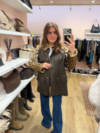Veste en cuir vintage taille 36 fourrure 11/10