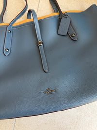 Sac coach en cuir bleu 16/08